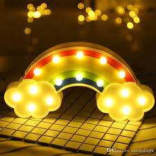 2020 Novelty Lighting Night Light Rainbow Wall Lamps Battery Powered For Kids Rooms Decor Plastic Table Party Decorative Lights From Autoledlight 14 76 Dhgate Com