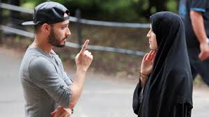 Image result for tenager boy and muslim hijab girl talking