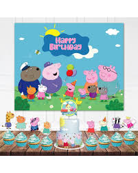 peppa pig backdrop birthday party