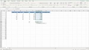 using excel to find midpoint relative