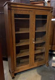 Antique Oak Two Door Bookcase 4