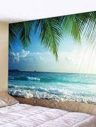 Beach View Print Wall Hangings Tapestry