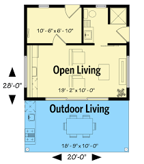 one bed modern tiny house plan