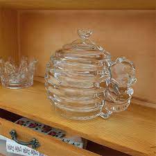 Bear Honey Jar Glass Durable