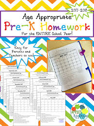 The calendar below created by frog street press offers many homework activities that parents can do at home with their child. Apples To Applique Age Appropriate Pre K Homework
