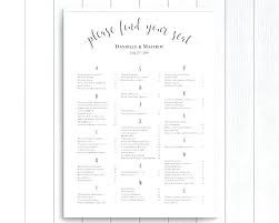 Printable Wedding Seating Chart Livedesignpro Co