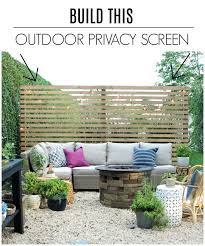 Wood Slatted Outdoor Privacy Screen