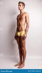 Modelo Desnudo Joven Atractivo Del Hombre Foto de archivo 