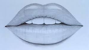 how to draw lips with pencil sketch