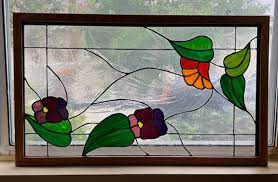 Wood Framing Stain Glass Panel