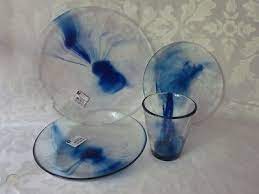 Bormioli Rocco Murano Blue Glass 16pc