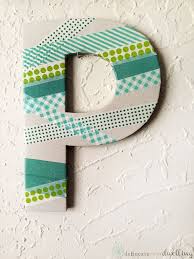Washi Tape Letter P Wall Decor