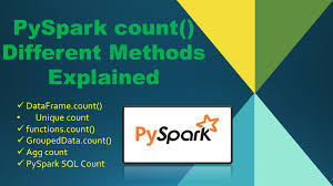 pyspark count diffe methods