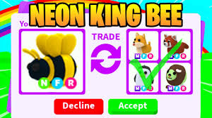 neon king bee in adopt me