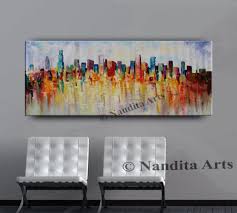 Abstract Cityscape Wall Art Paintings