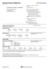 pnc bank statement template form fill