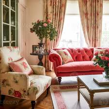 bright pink lounge room decor interior