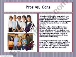 uniforms pros versus cons
