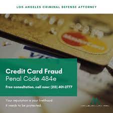 credit card fraud penal code 484e