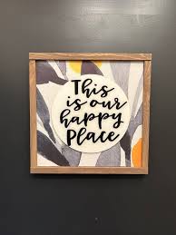 This Is My Happy Place Framed Wood Art