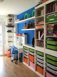 A children's room where imagination never ends. Kids Study Room With Ikea Trofast Cabinets