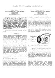 pdf modelling of bldc motor using