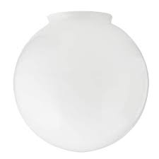 4 In Fitter White Glass Globe Flush