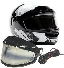 Typhoon Helmets Adult Snowmobile Helmet With Electric Heated