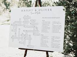 Custom Wedding Crossword Extra Large