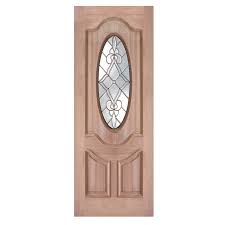 3 4 oval mahogany front door pl35