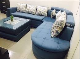 8 Seater Wooden L Shape Sofa Set With