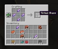 how to make tinted glass in minecraft