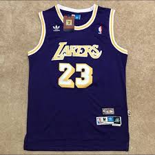 Lebron James Lakers Jersey Throwback Purple Nwt Nwt