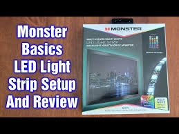 monster basics led light strip setup