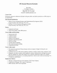 Data Analyst Resume Entry Level Best Of Human Resource Resume