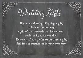 how to ask for cash wedding gifts