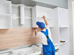 kitchen cabinets attached to the wall