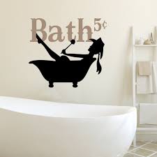Bathroom Wall Decal Cowgirl Bathtub