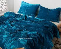 blue velvet bedding