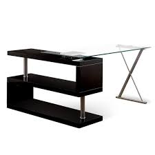 Clear Movable Glass Top Desk