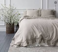 Linen Comforter Cover Ruffled Linen