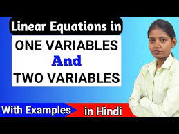 Linear Equations In One Variable And