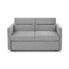 Grey Chenille Twin Loveseats Sofa Bed