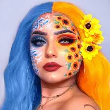 i use makeup to create art on my face