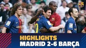 8:00 pm, (uk time) stadium: Real Madrid 2 6 Barca Match Highlights 2008 09 Youtube