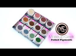 makeup geek foiled pigments swatches