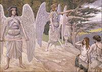 Any of the second order of angels, usually ranked just below the seraphim. Cherub Wiktionary
