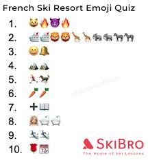 Welcome to this french quiz on direct object pronouns. Emoji Quiz Ski Resort Names How Many Can You Guess Skibro Blog