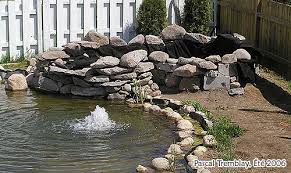 build water wall for a garden waterfall
