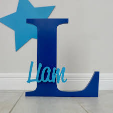 personalised wooden letter with name in